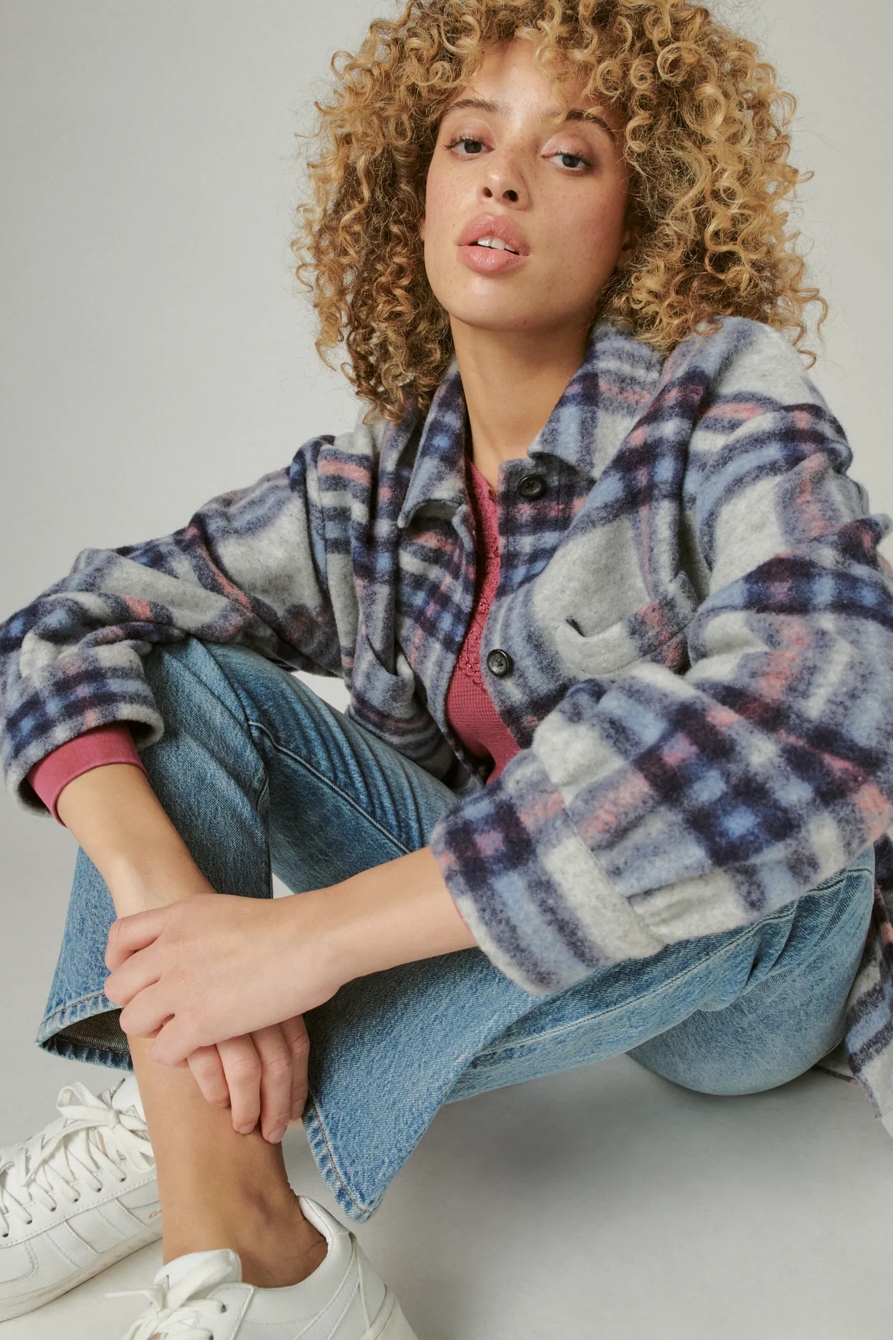 PLAID WOOL LONG SHACKET, image 6