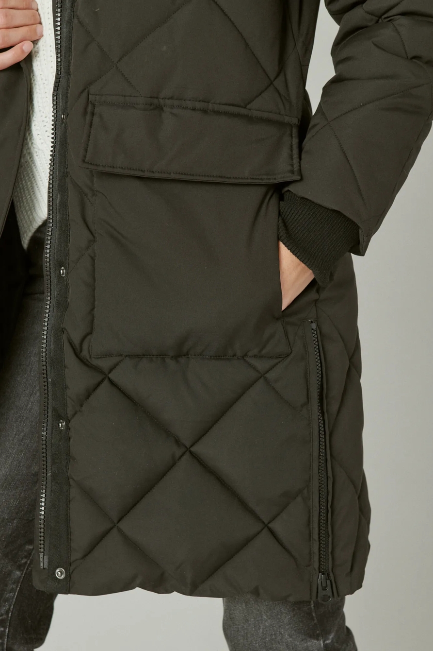 LONG LINE QUILTED PUFFER COAT, image 5