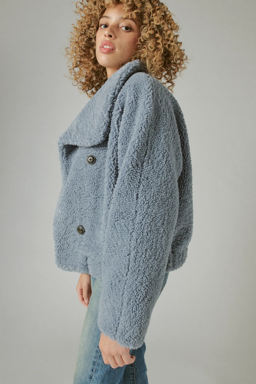 SHAWL COLLAR TEDDY COAT, image 3