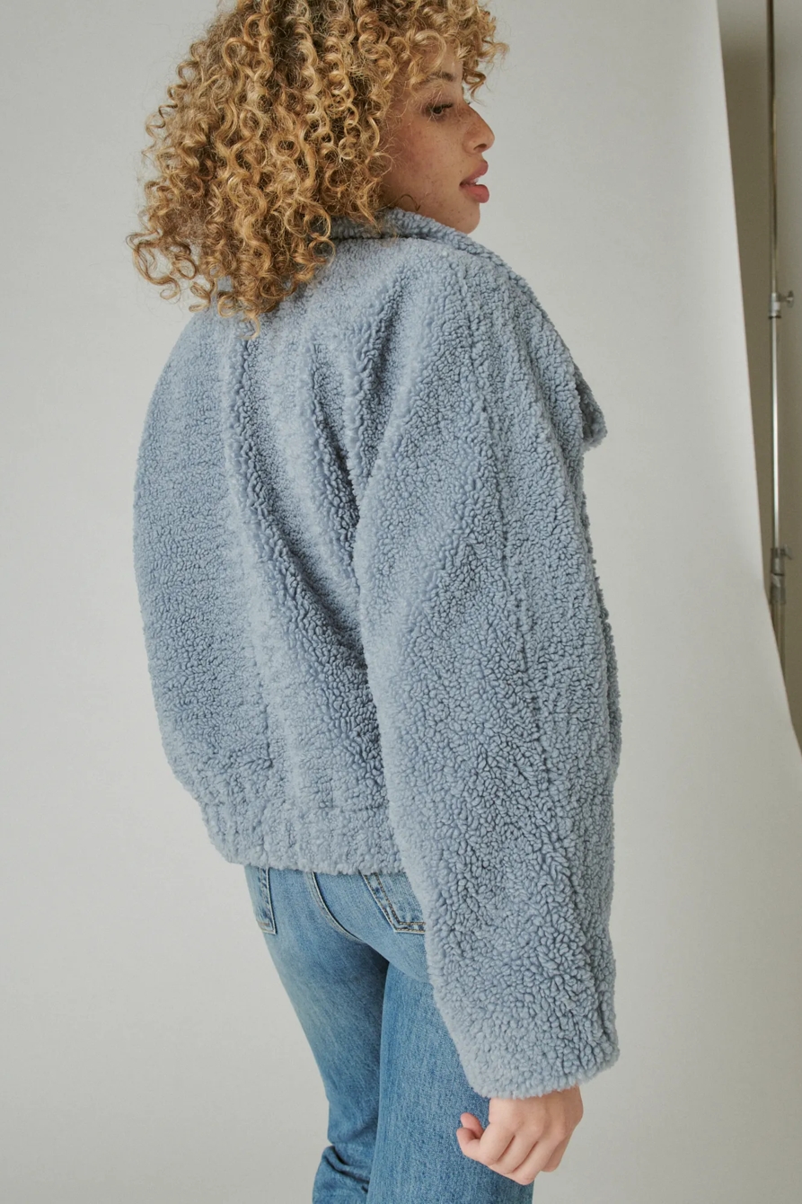 SHAWL COLLAR TEDDY COAT, image 4