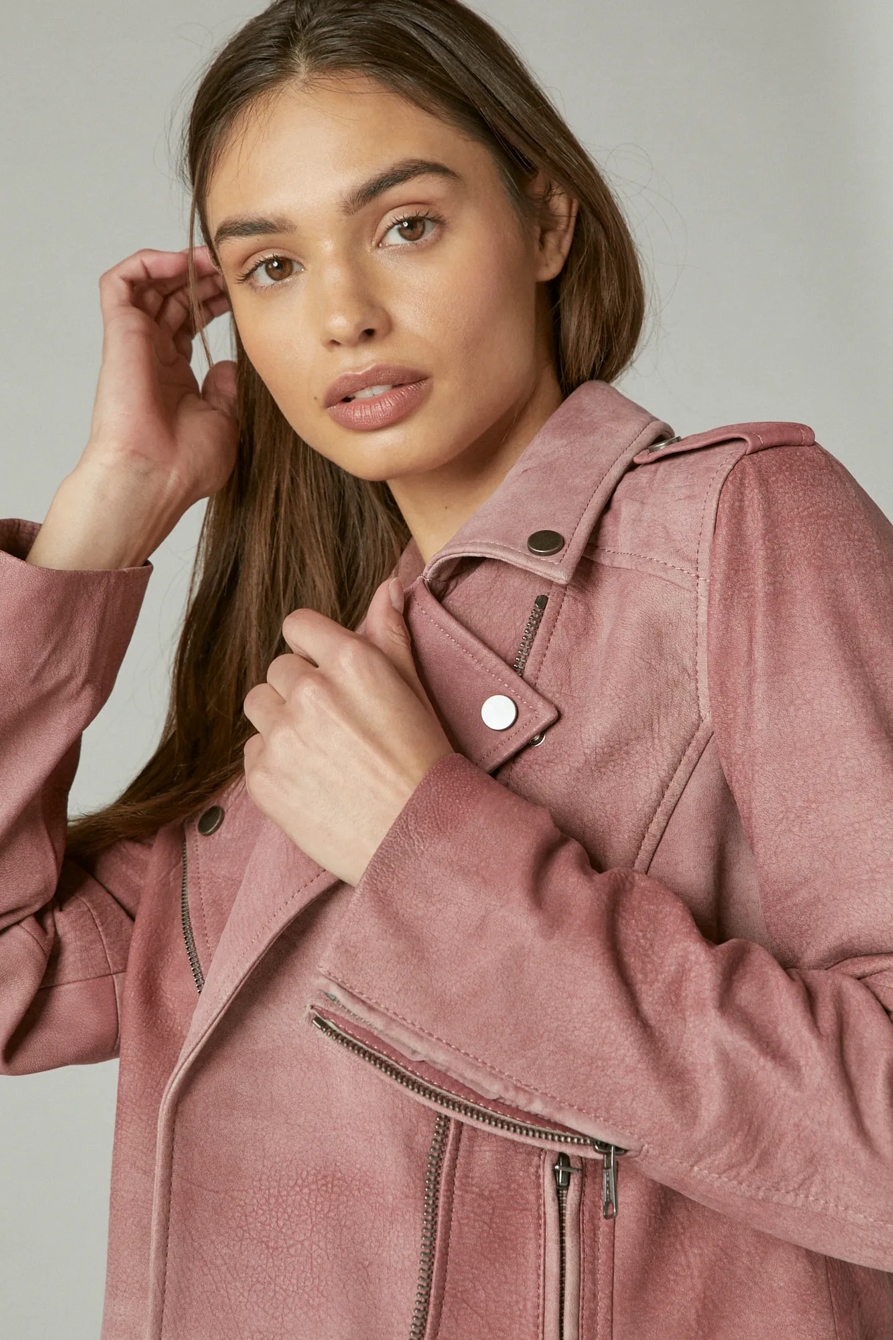 DISTRESSED LEATHER MOTO JACKET, image 5