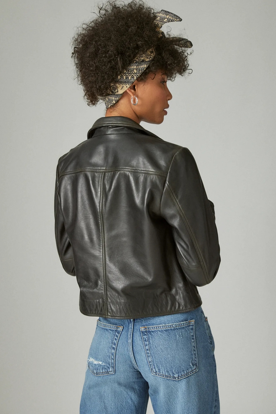 DISTRESSED LEATHER MOTO JACKET, image 3