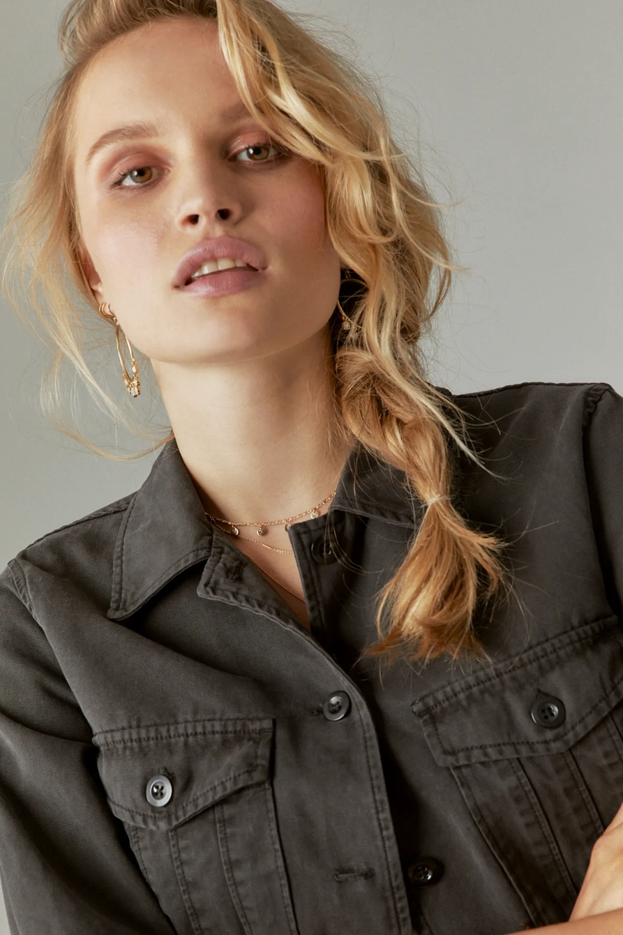 DISTRESSED CROPPED TRUCKER JACKET, image 4
