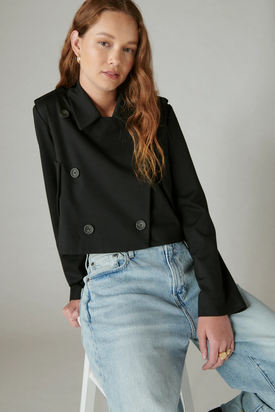 CROPPED PONTE BLAZER, image 3