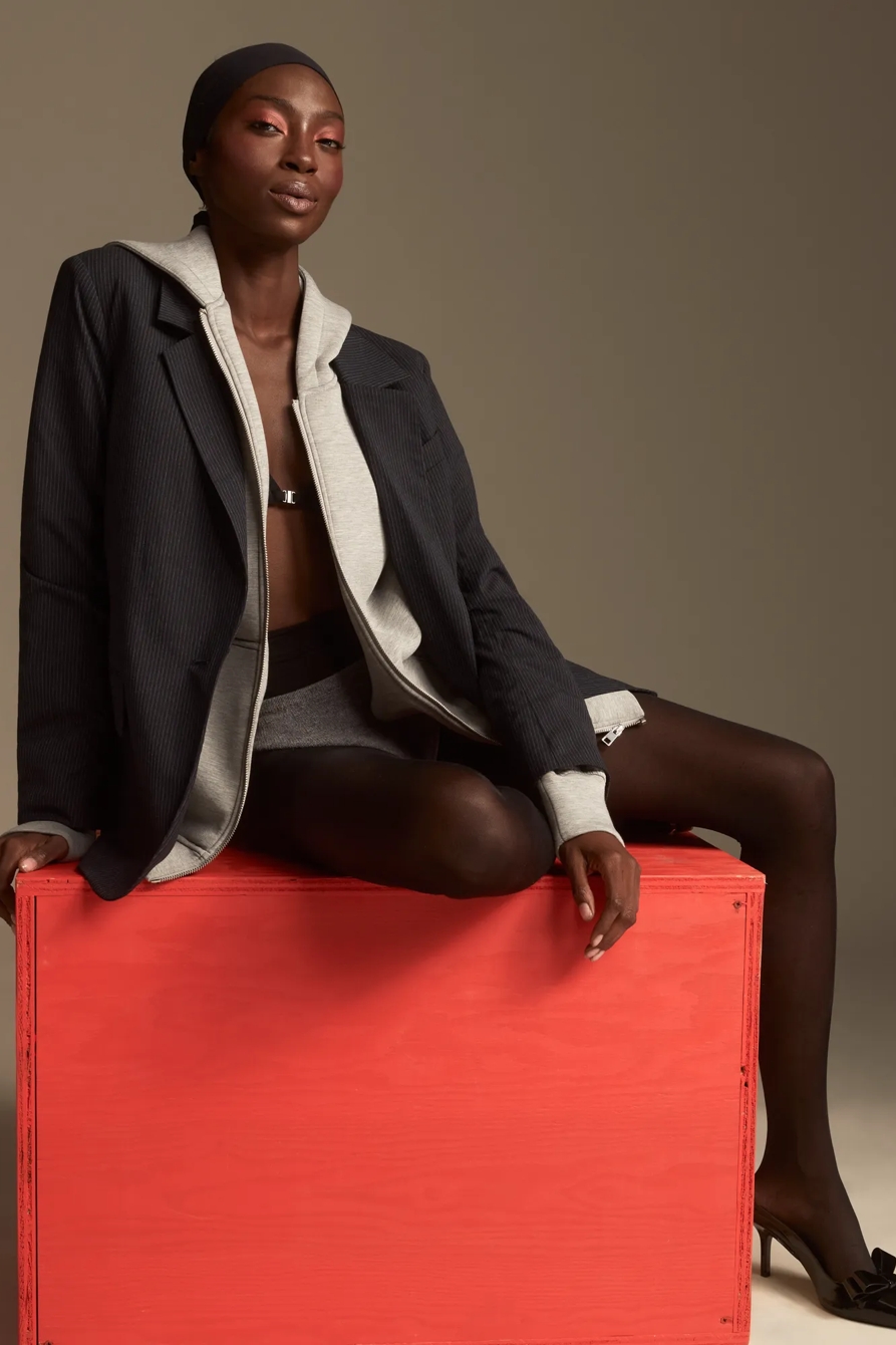 OVERSIZED PINSTRIPE BLAZER, image 2