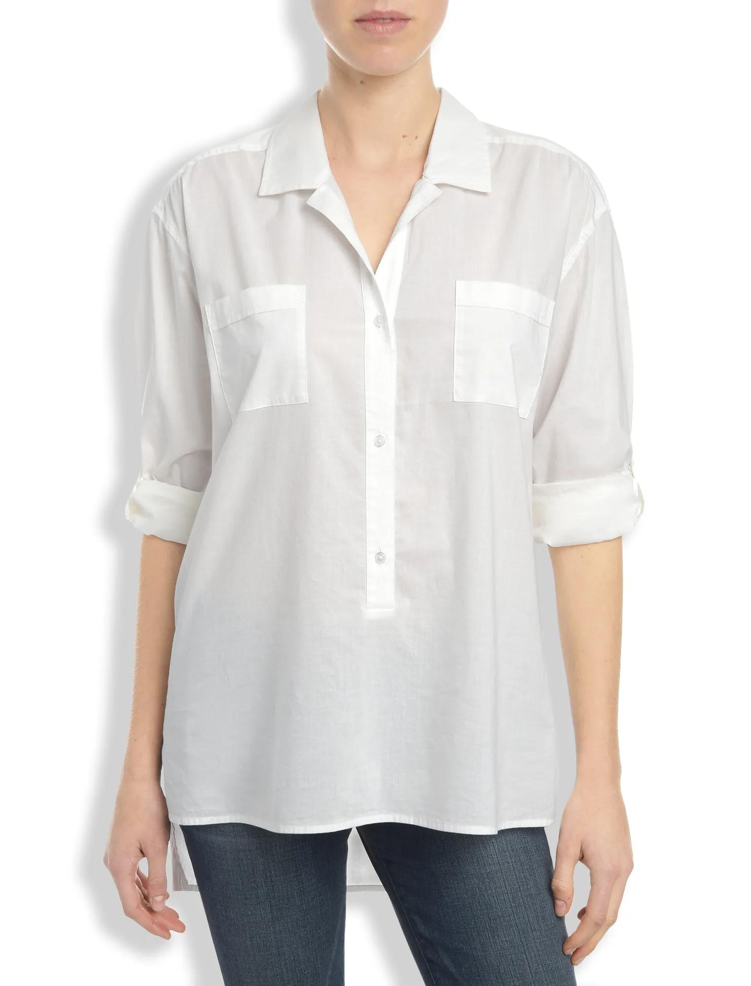 WHITE HENLEY SHIRT, image 1