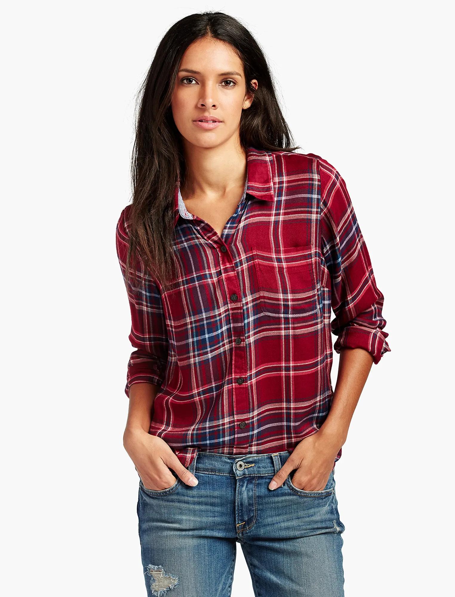 SPLIT BACK PLAID, image 1
