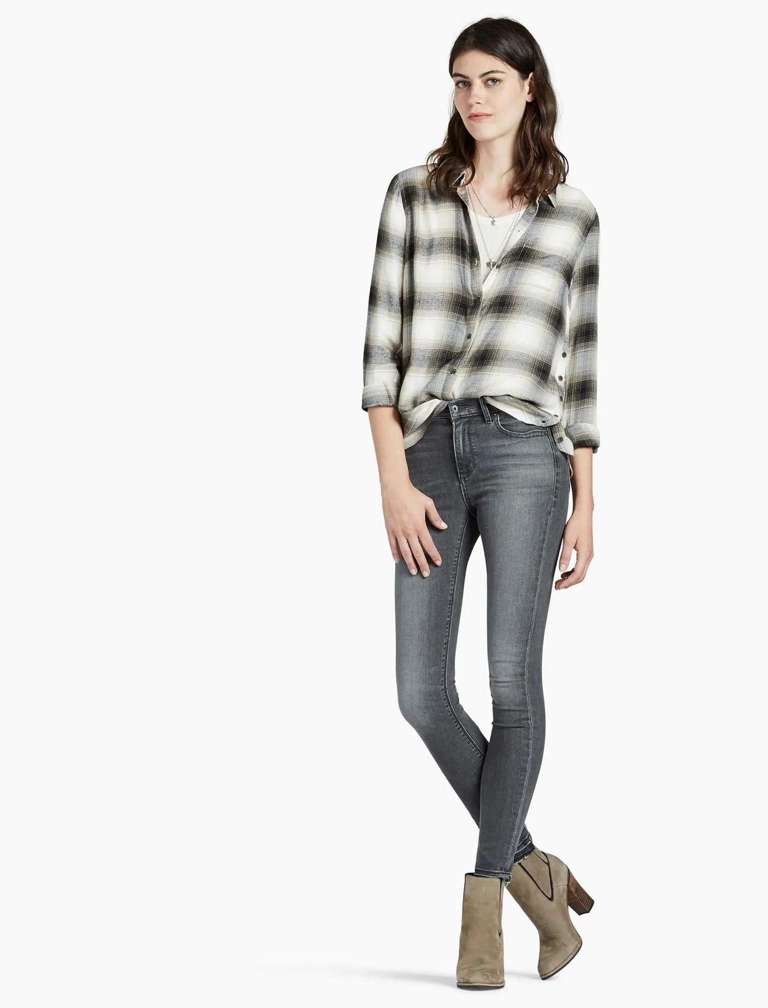 BUTTON SIDE PLAID, image 2