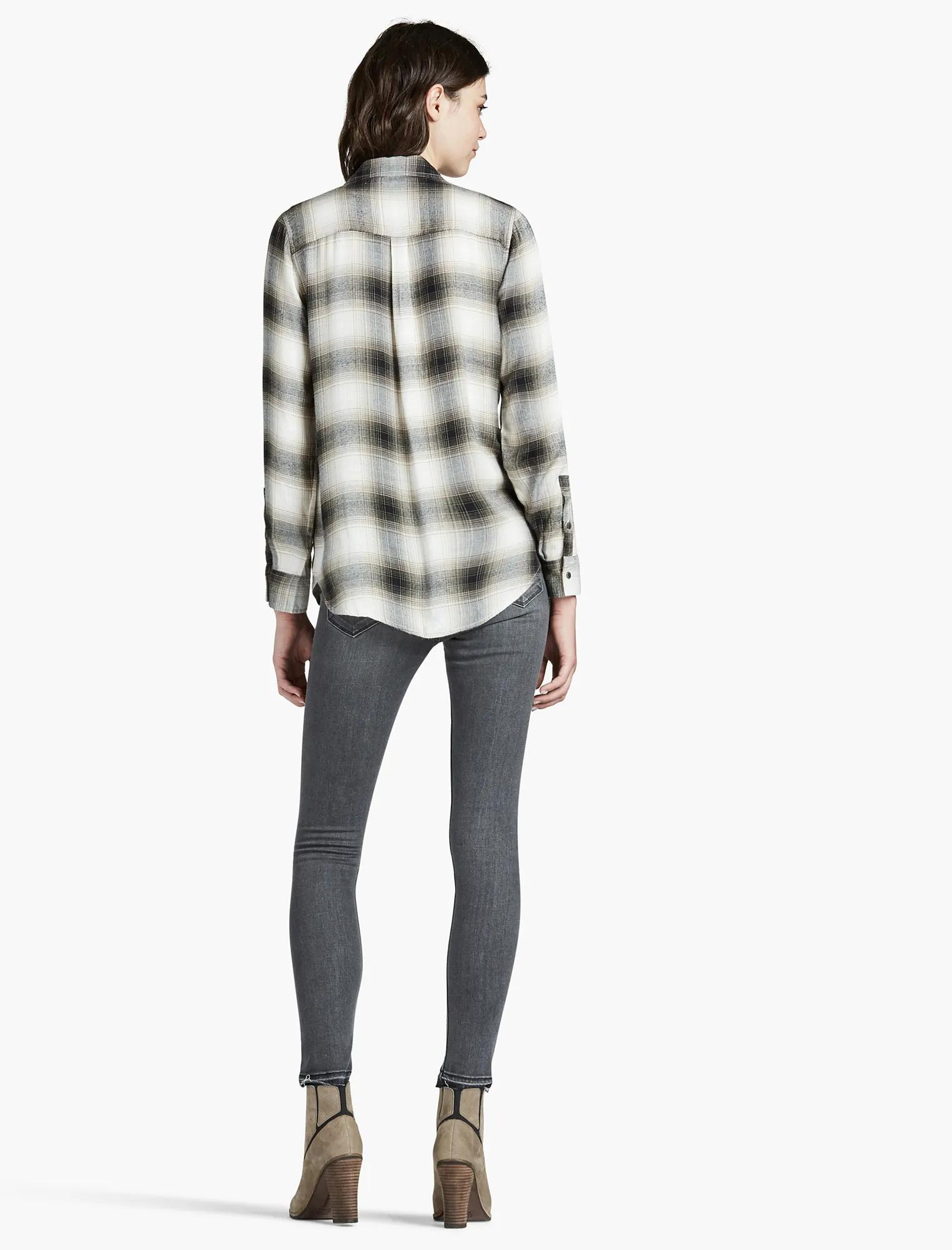 BUTTON SIDE PLAID, image 3