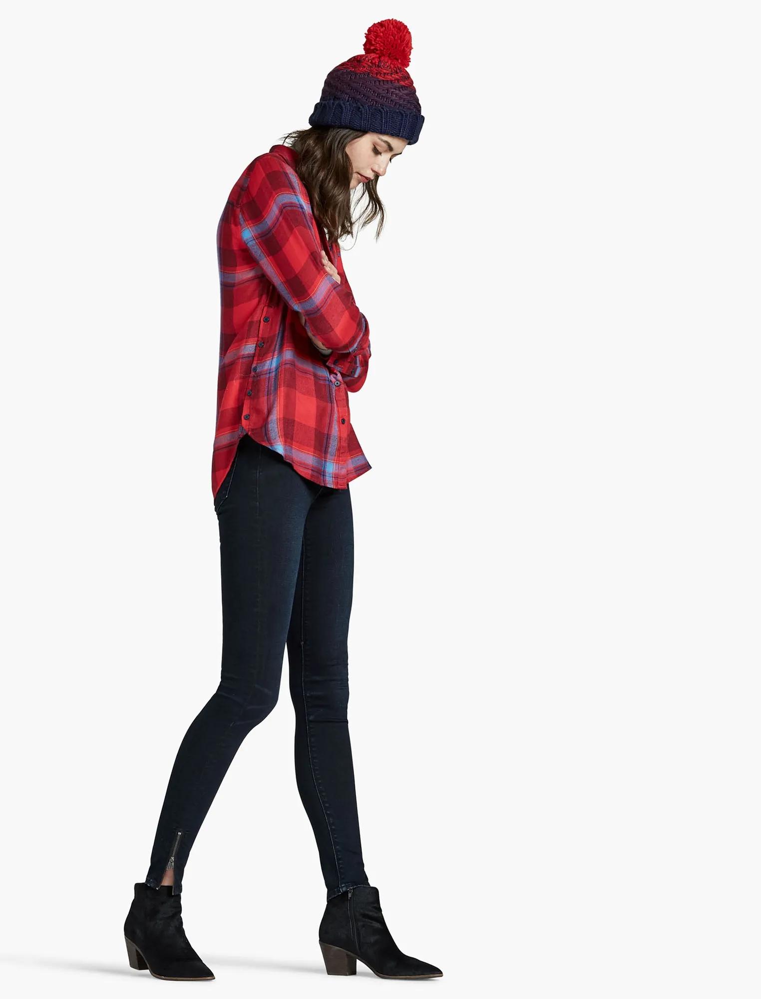 BUTTON SIDE PLAID, image 2