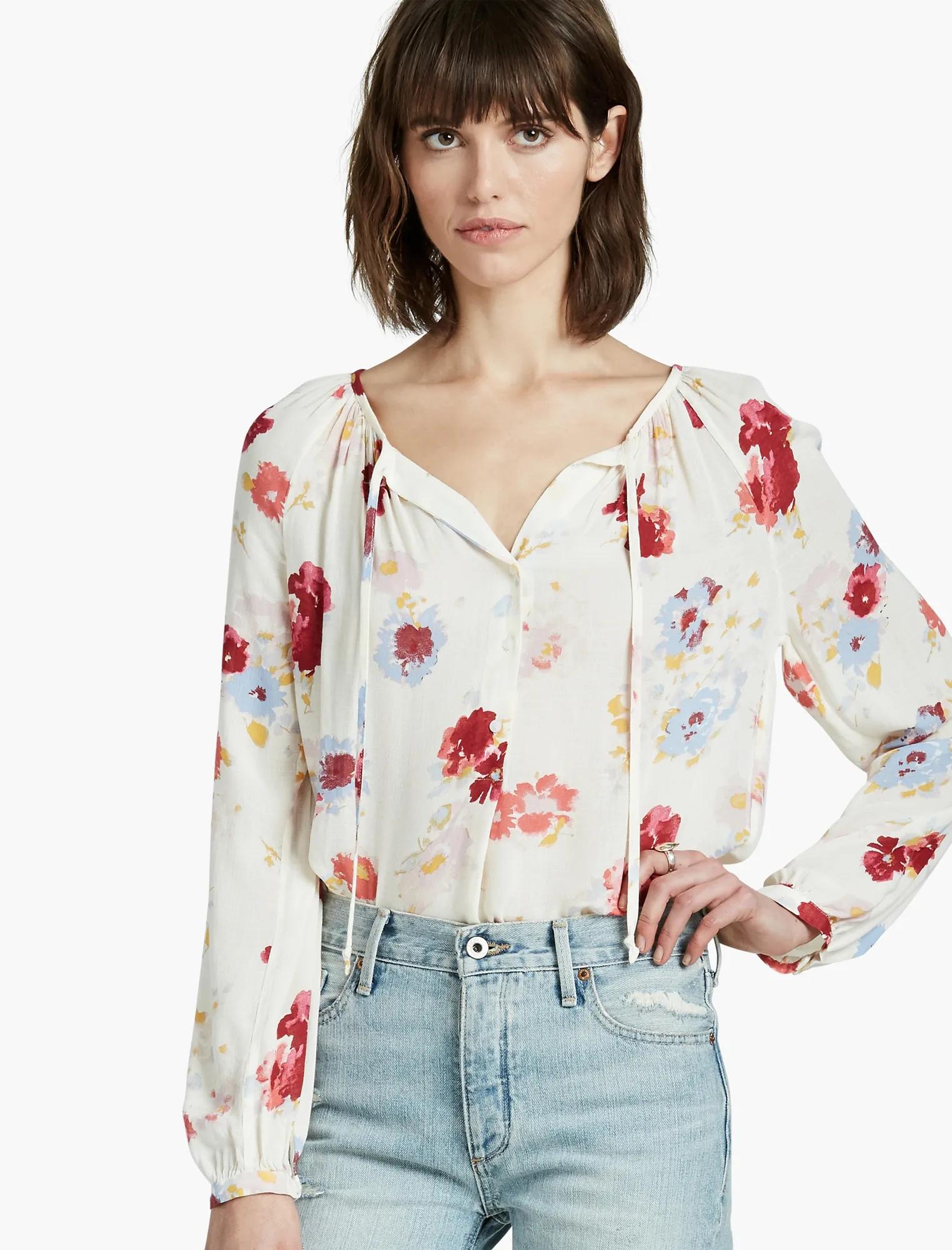 FLORAL RAGLAN BLOUSE, image 1