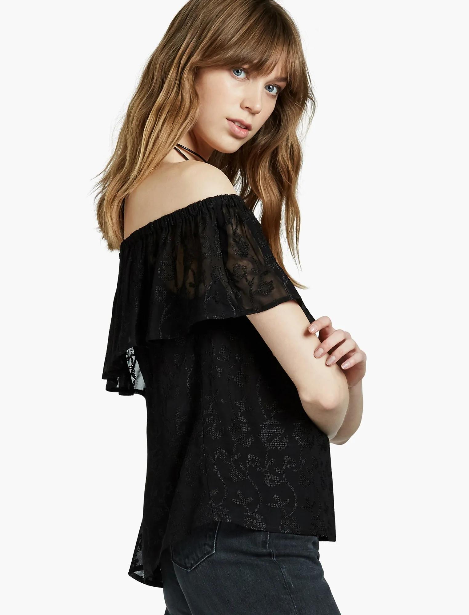 EMBROIDERED OFF THE SHOULDER TOP, image 1