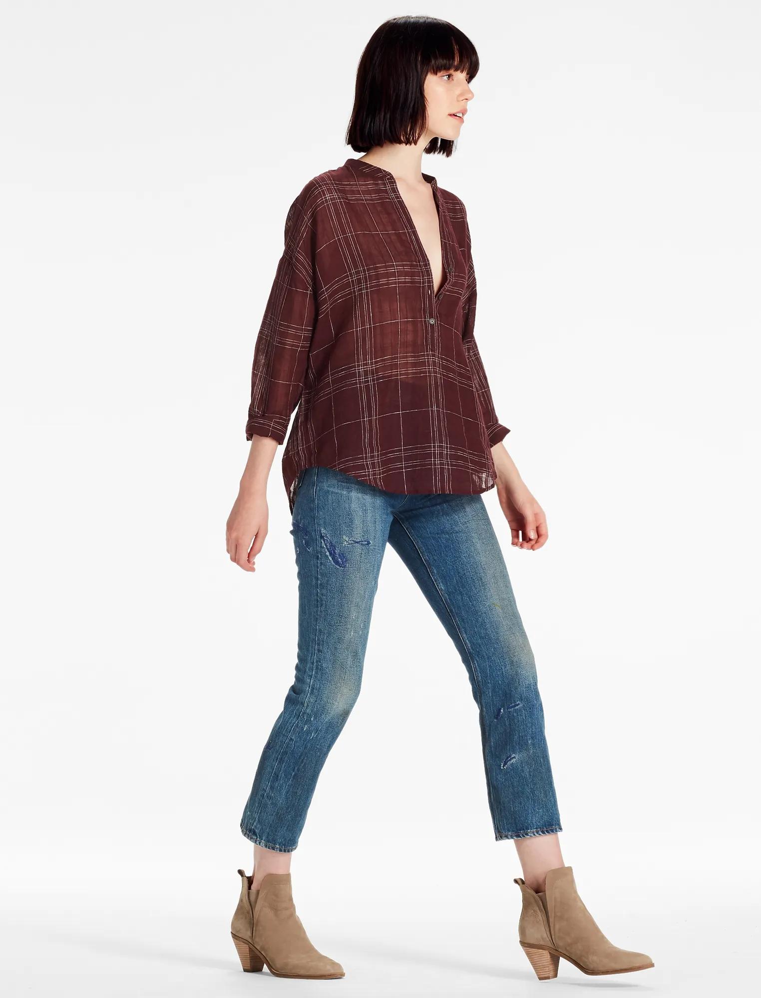 BURGUNDY PLAID SHIRT, image 2