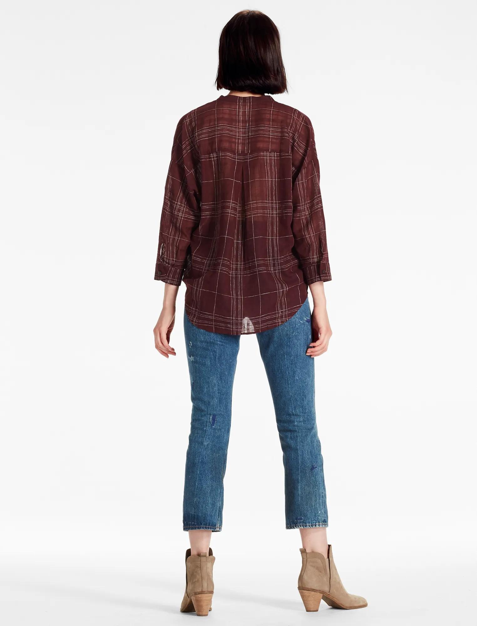 BURGUNDY PLAID SHIRT, image 3