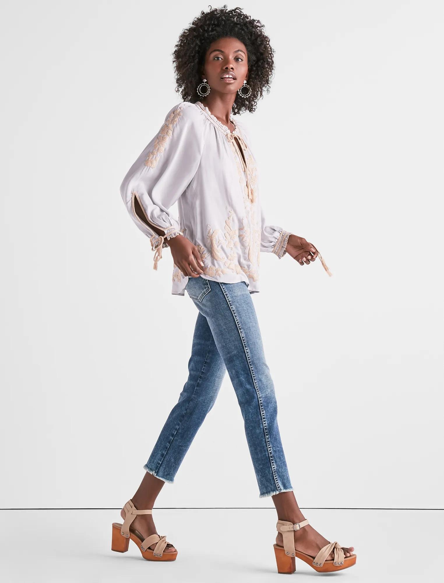 EMBROIDERED PEASANT TOP, image 2