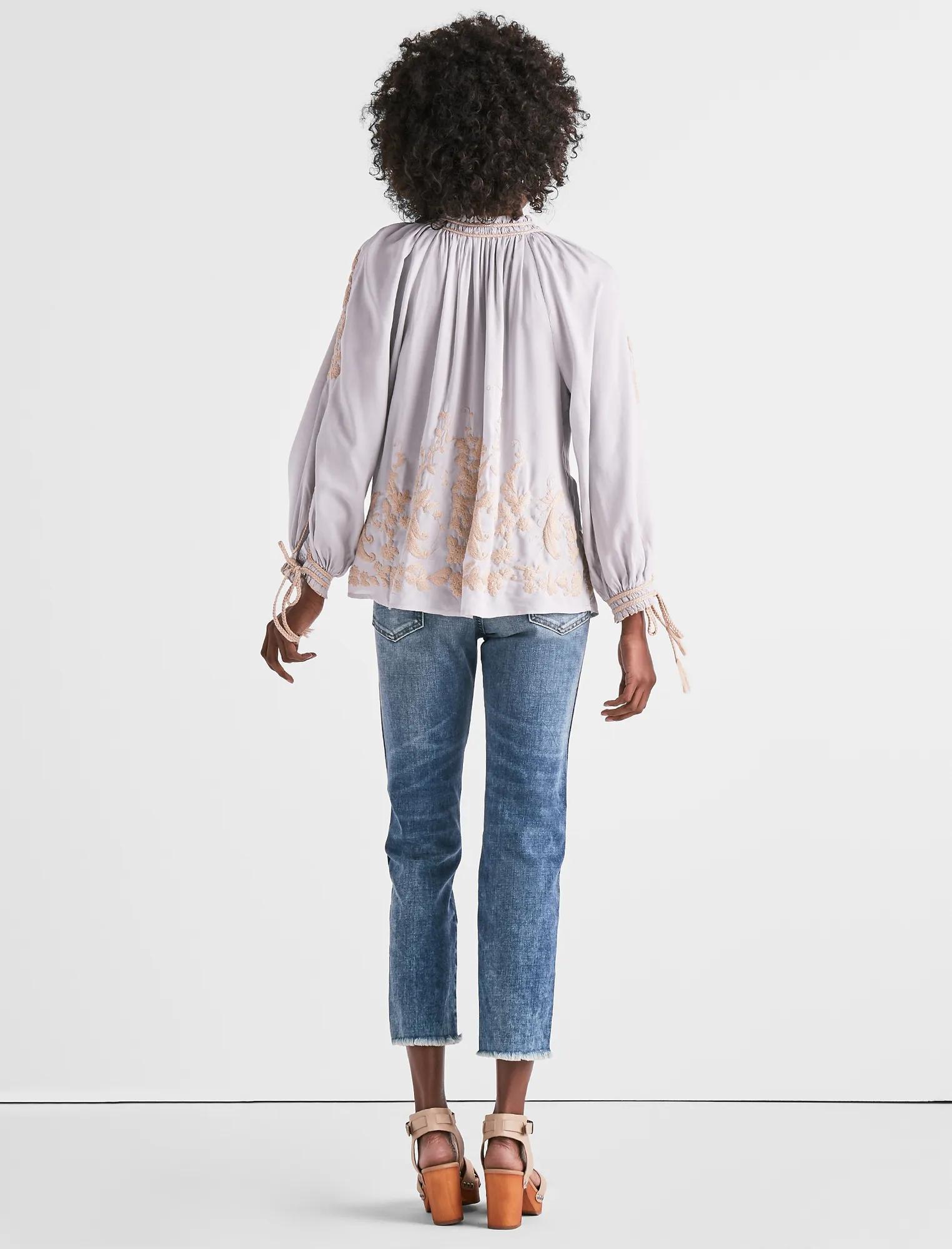 EMBROIDERED PEASANT TOP, image 3