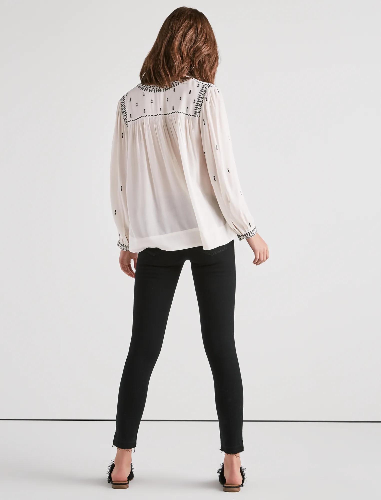EMBROIDERED PEASANT TOP, image 3