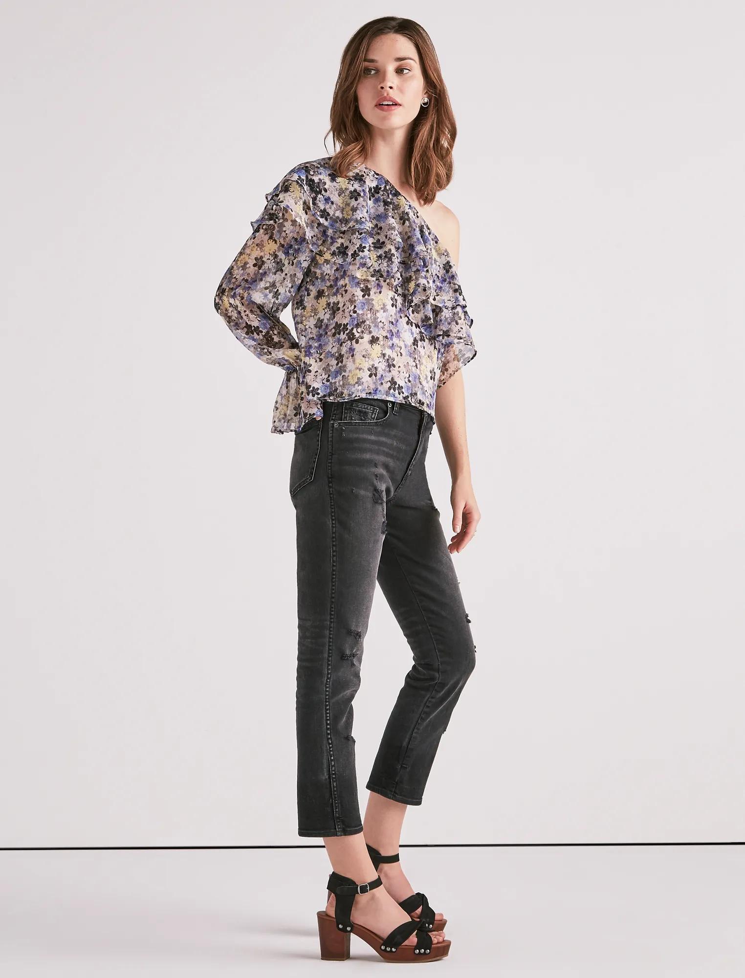 FLORAL ONE SHOULDER TOP, image 2