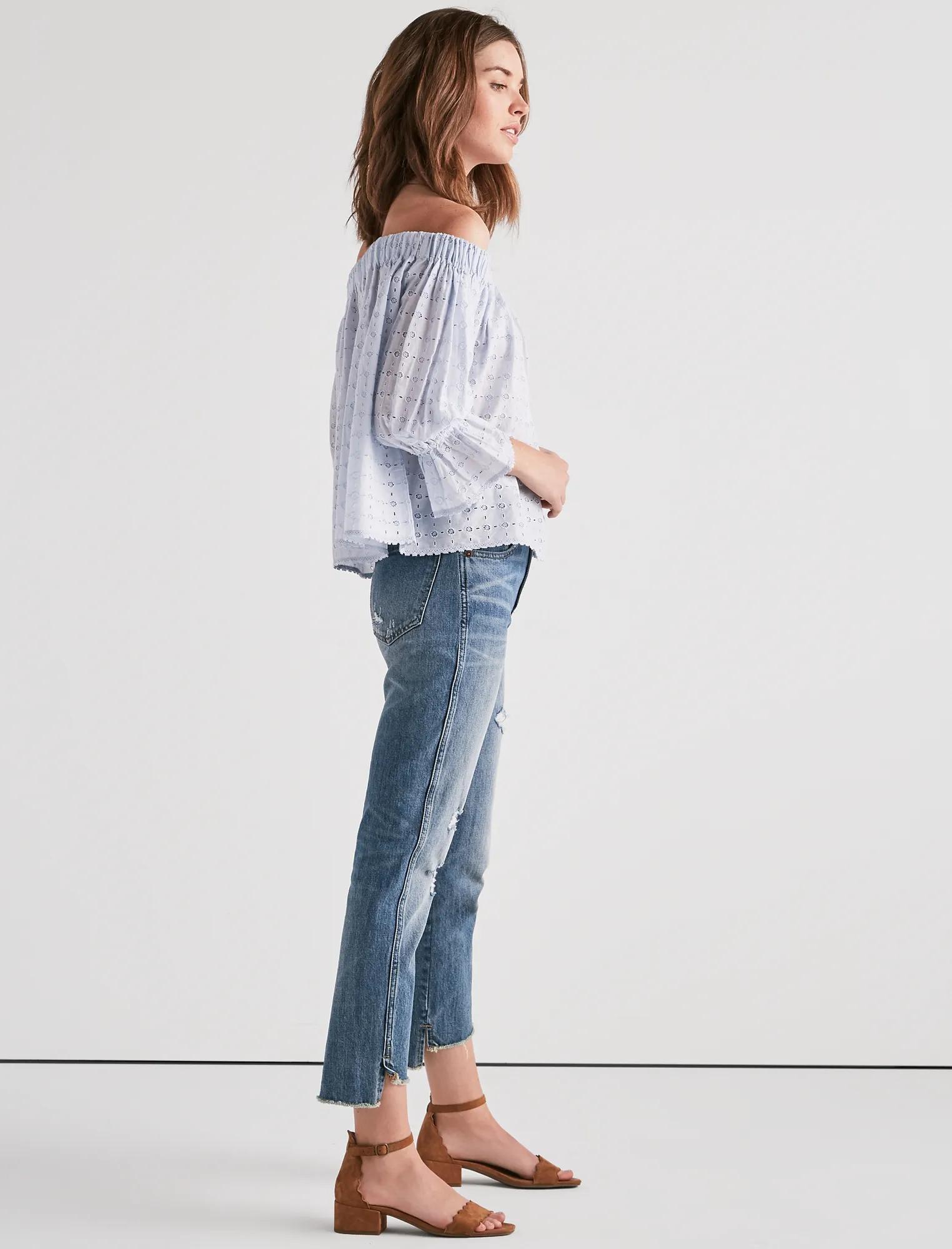 EYELET OFF SHOULDER TOP, image 2
