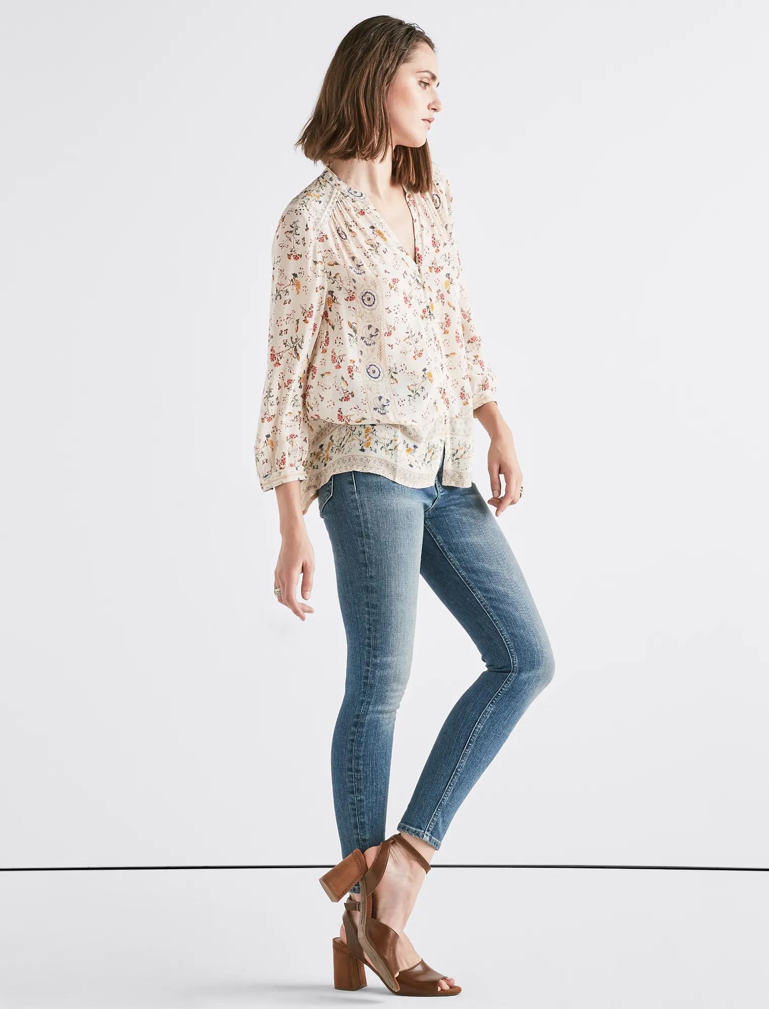 PRINTED PEASANT TOP, image 2