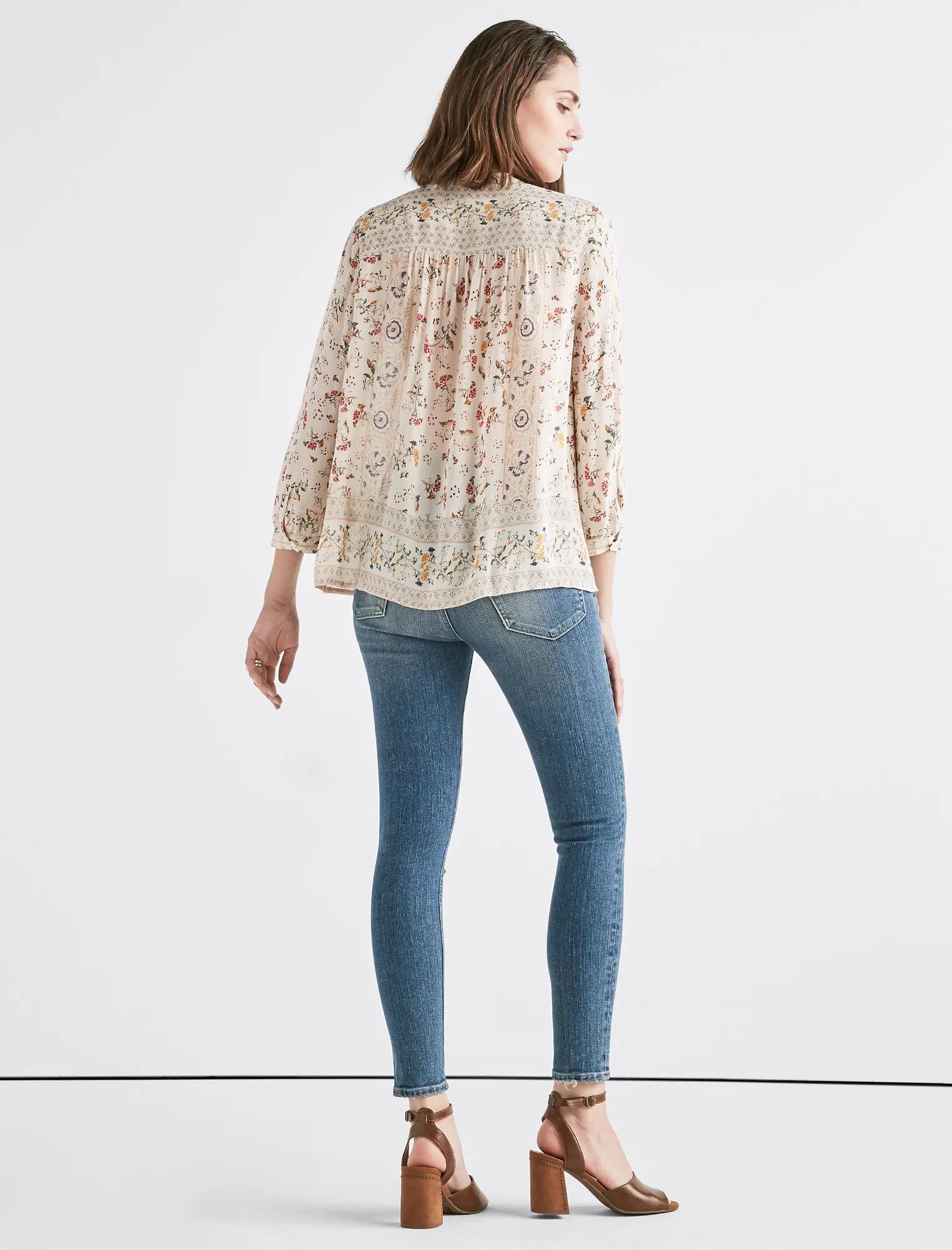 PRINTED PEASANT TOP, image 3