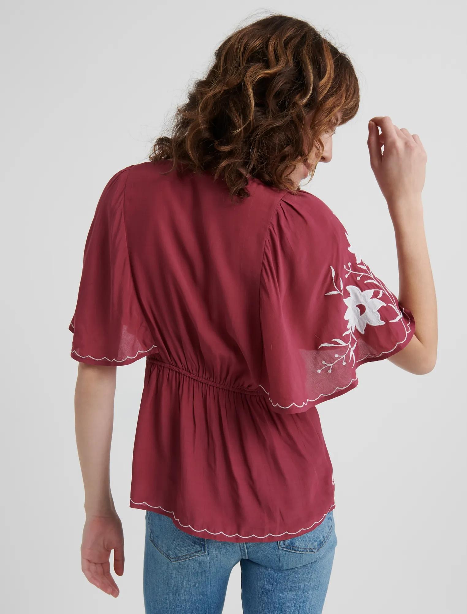 EMBROIDERED SLEEVE TOP, image 3