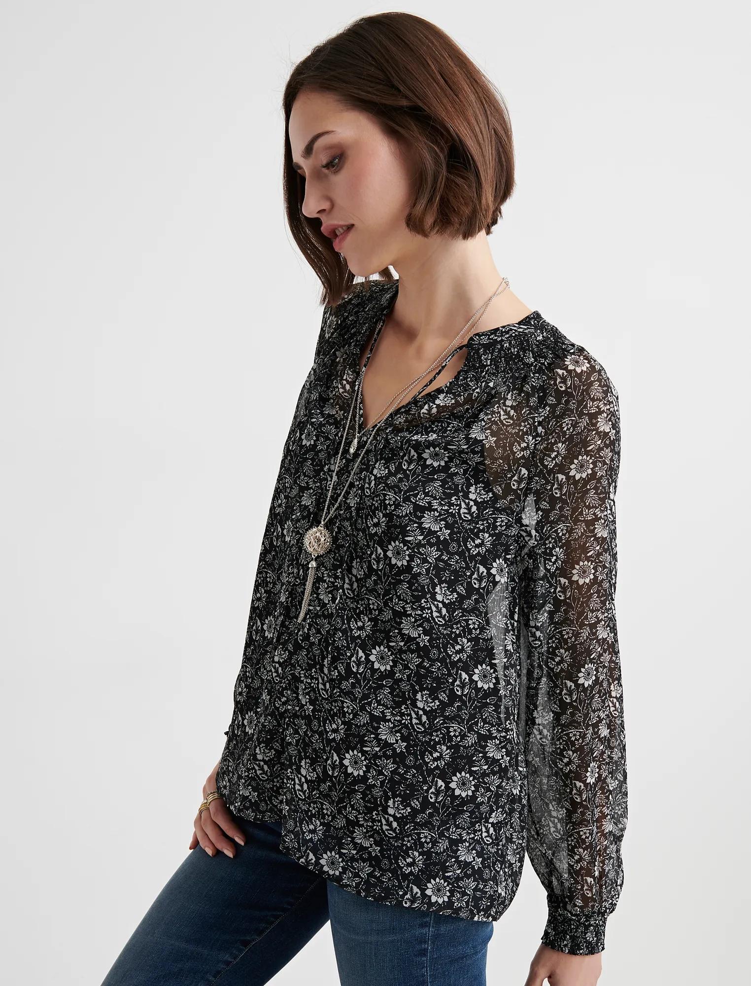PRINTED PEASANT TOP, image 2