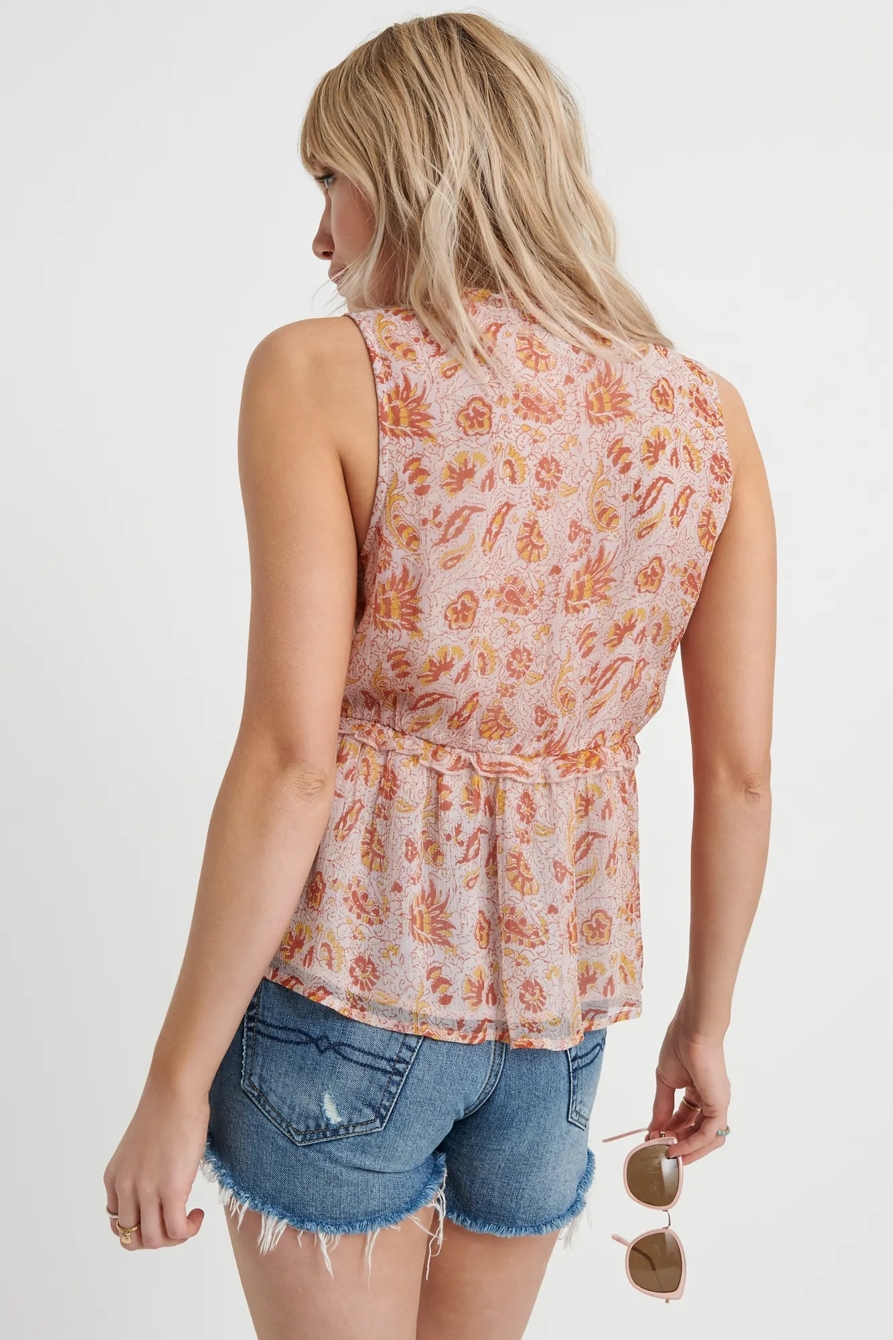 SLEEVELESS ROMANTIC RUFFLE TOP, image 3