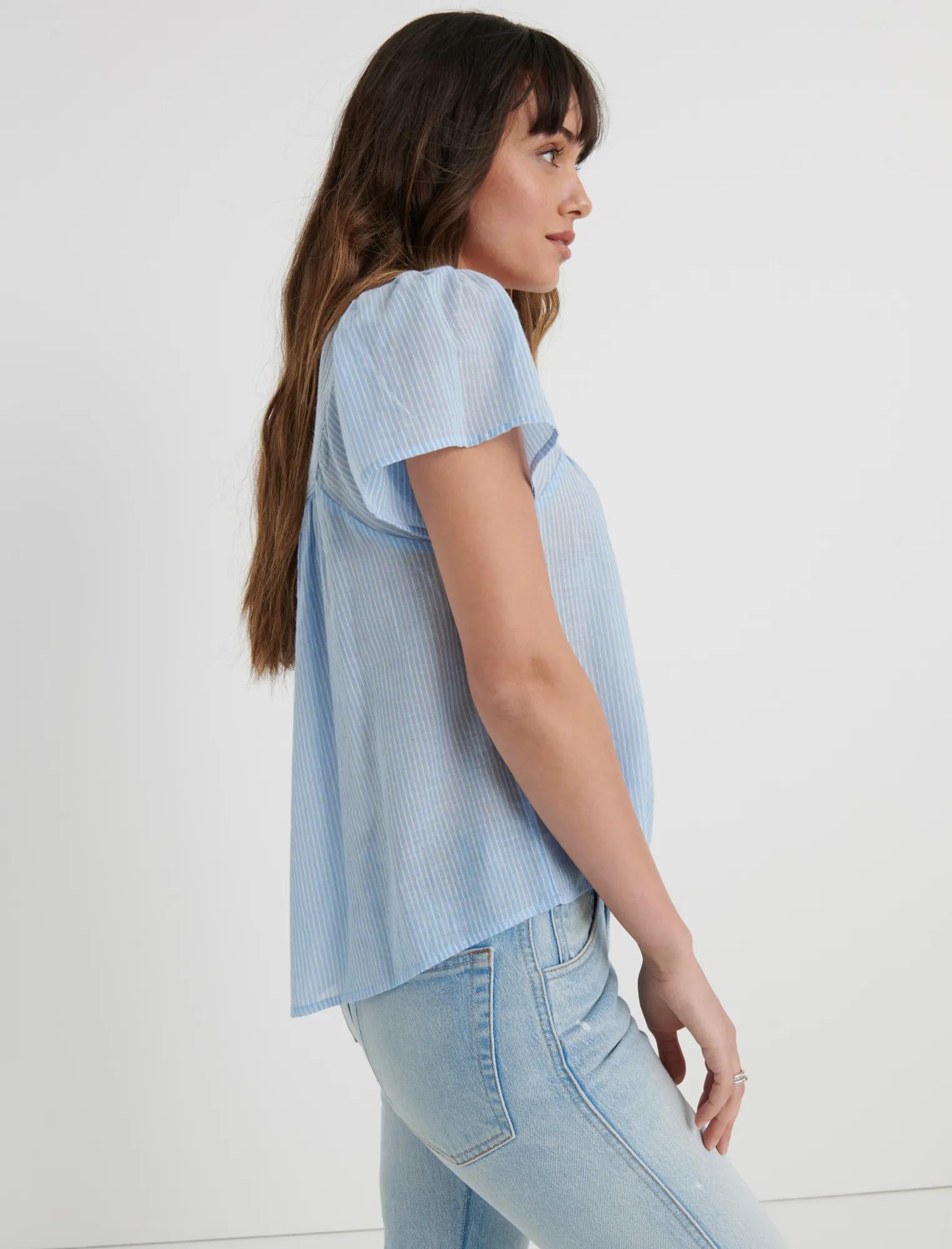 SQUARE NECK FLUTTER TOP, image 2
