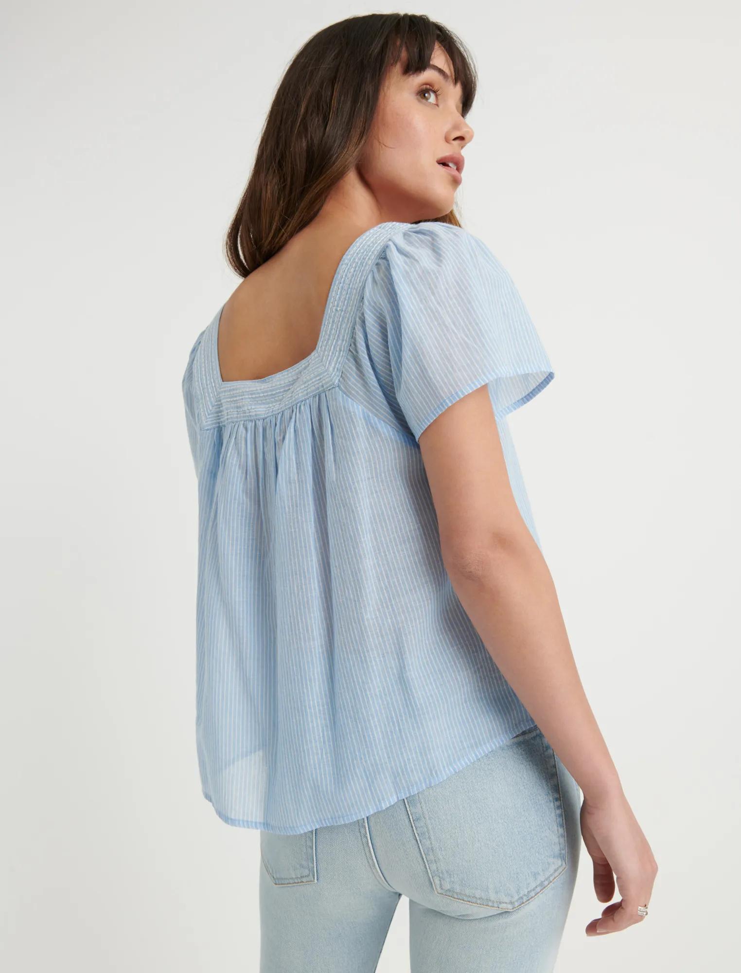 SQUARE NECK FLUTTER TOP, image 3