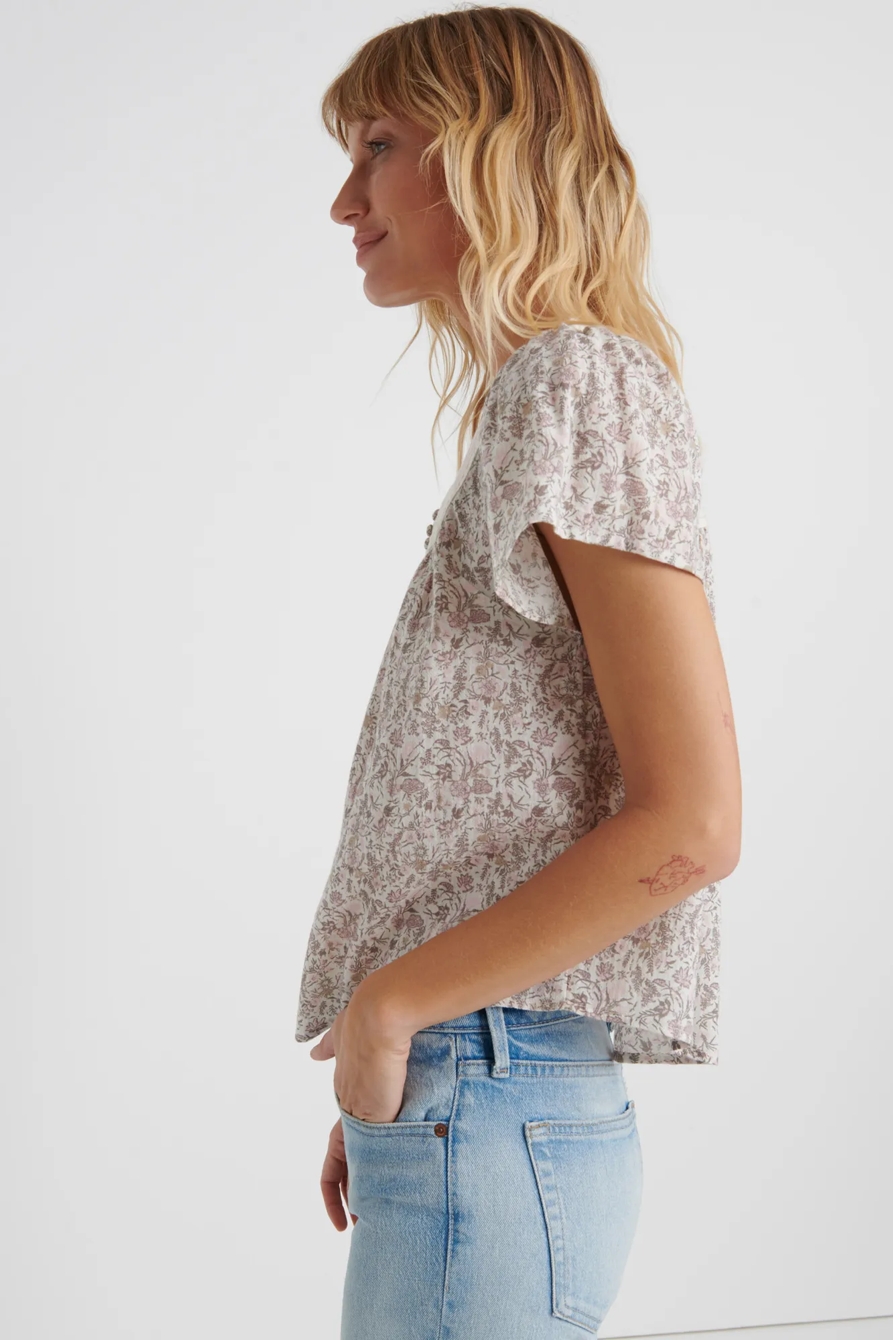 FLORAL SQUARE NECK TOP, image 2