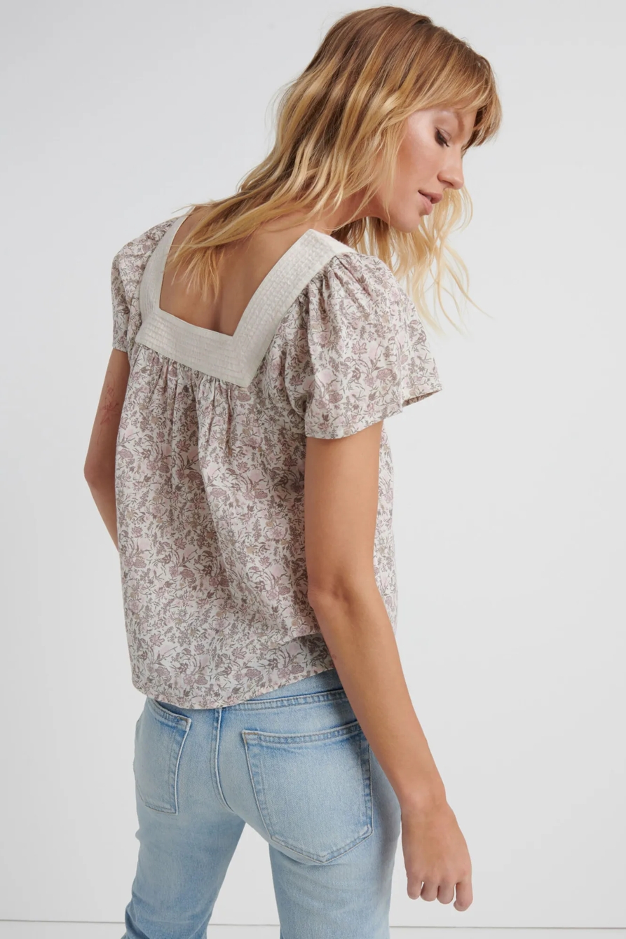 FLORAL SQUARE NECK TOP, image 3