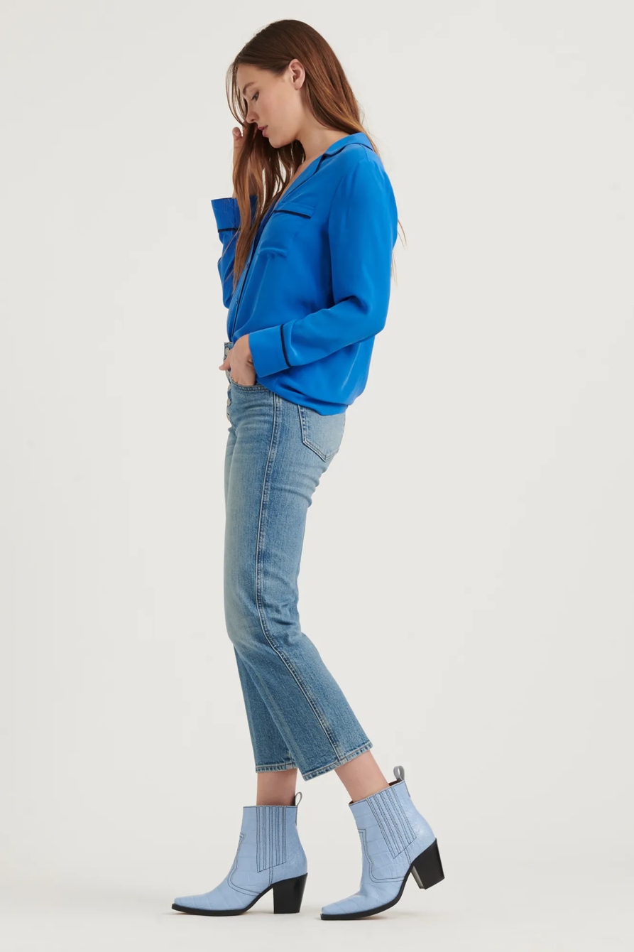 MAGGIE SILK PAJAMA TOP, image 3