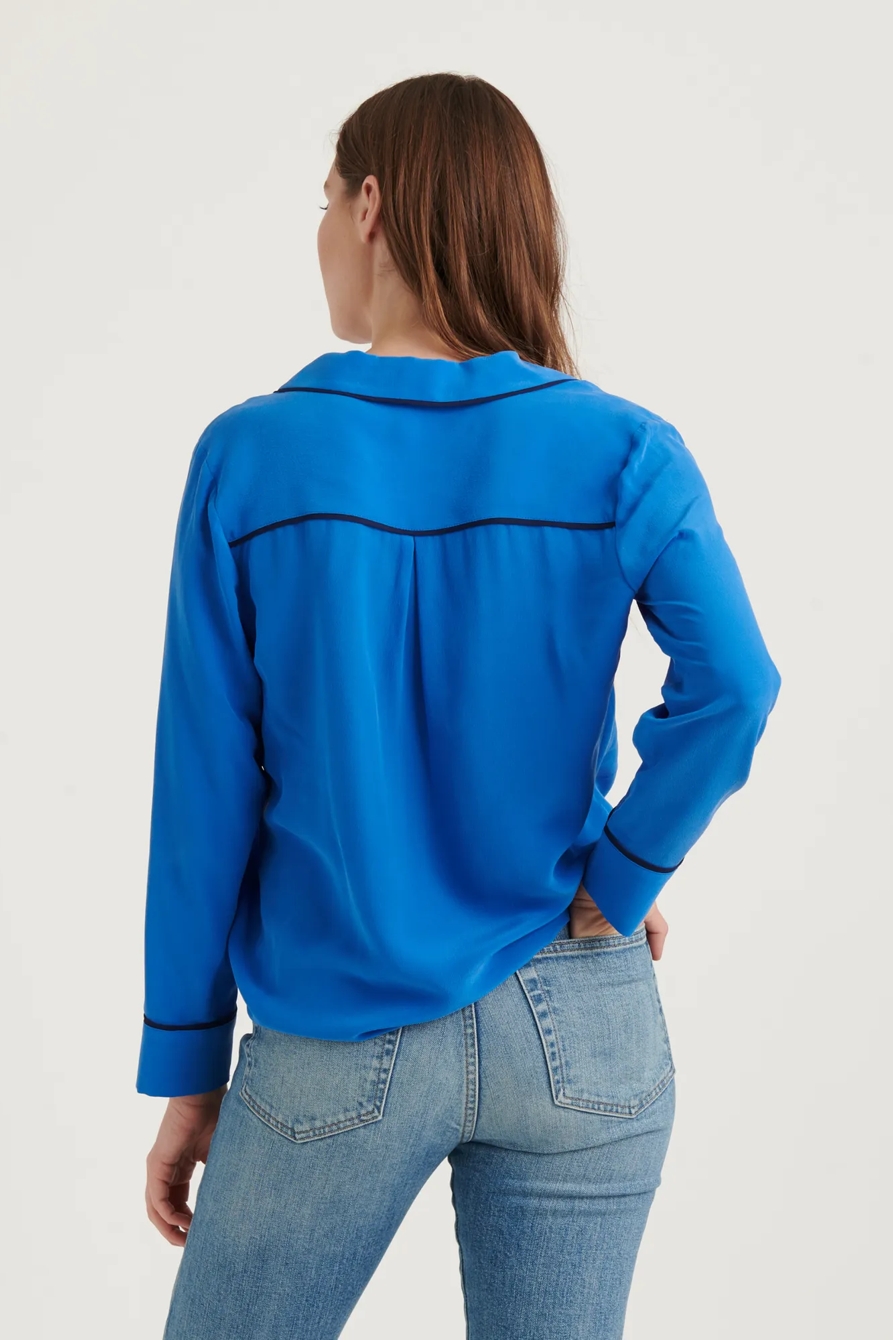 MAGGIE SILK PAJAMA TOP, image 4