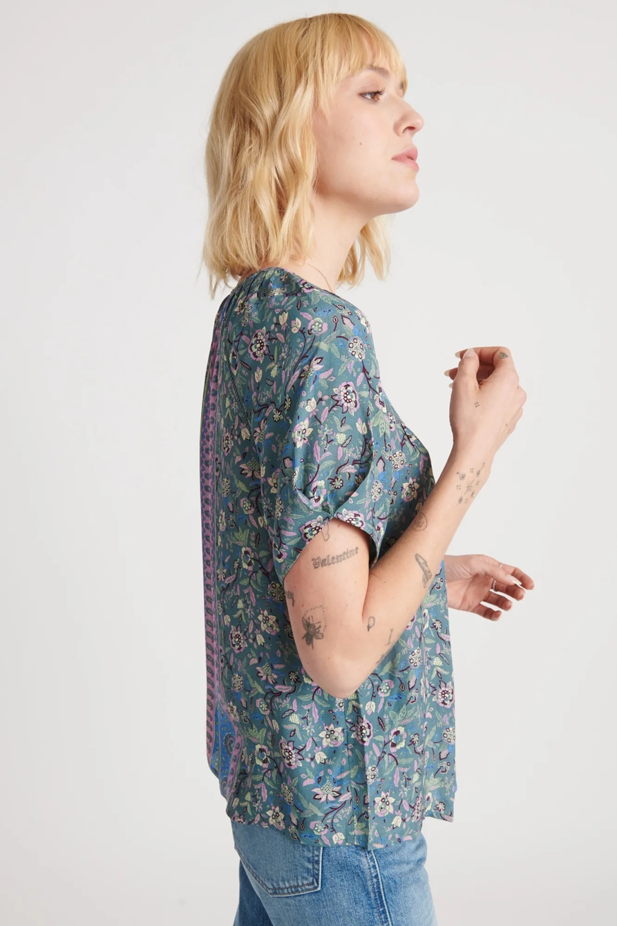PRINTED PUFF SLEEVE TOP, image 2