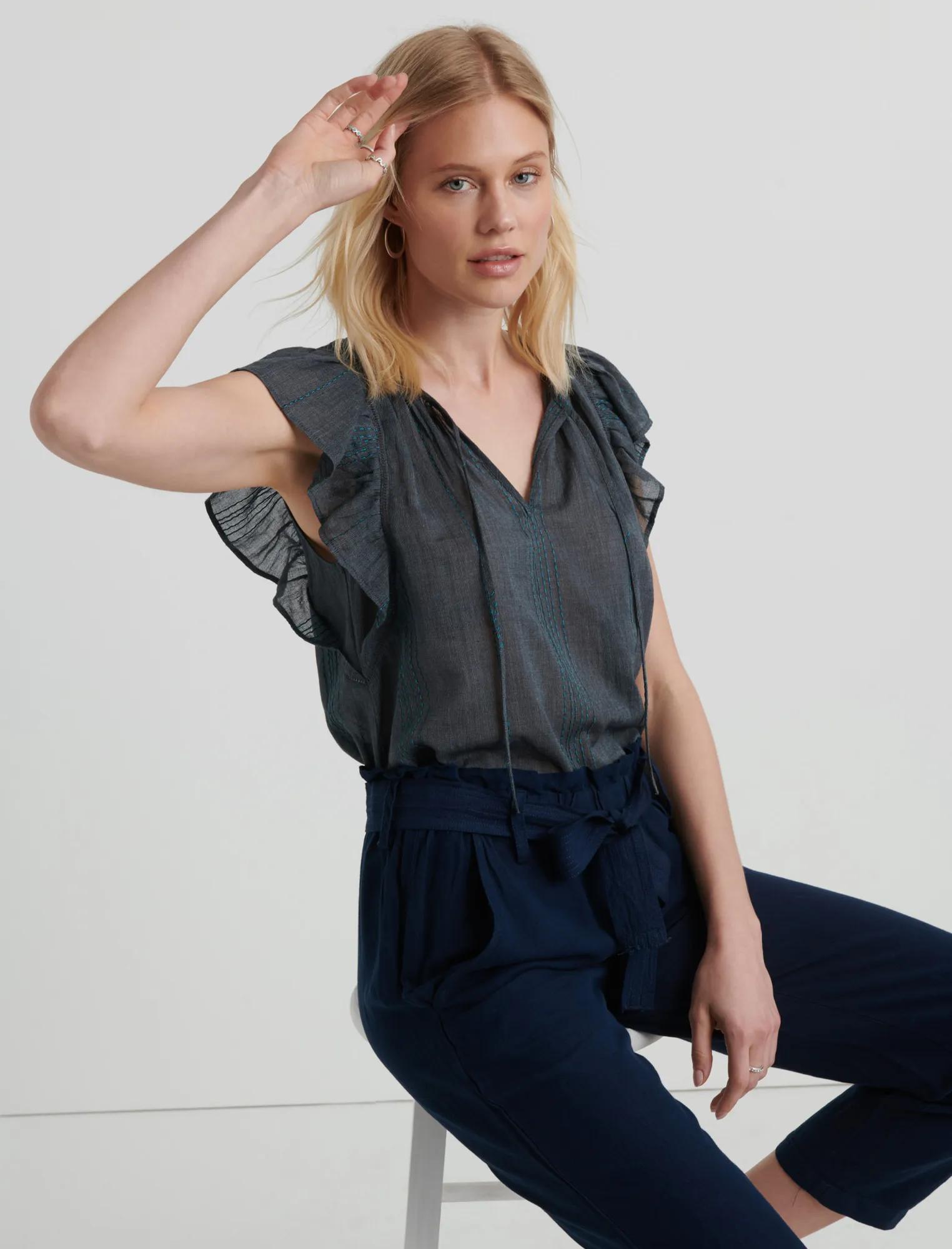 FLUTTER SLEEVE TOP, image 4