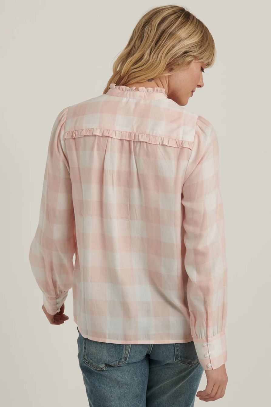 ELSA PLAID POPOVER TOP, image 4