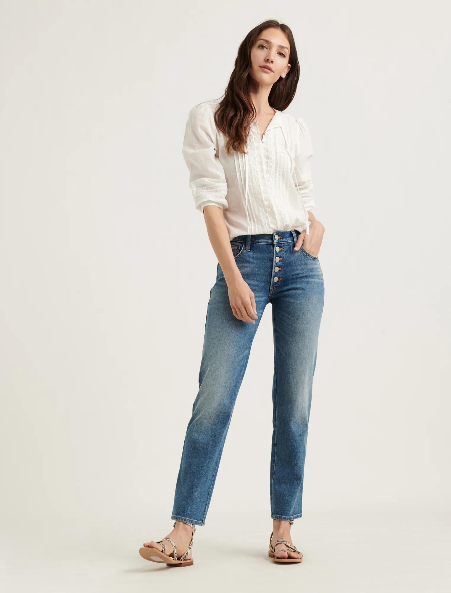 LILY EMBROIDERED POPOVER TOP, image 2