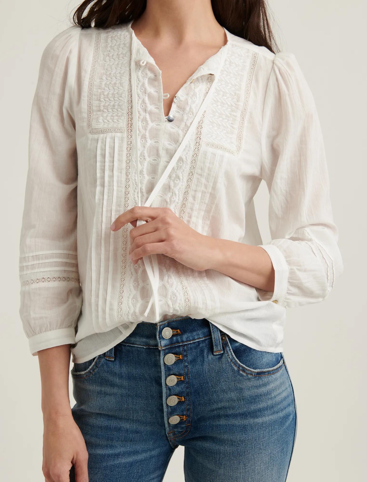 LILY EMBROIDERED POPOVER TOP, image 5