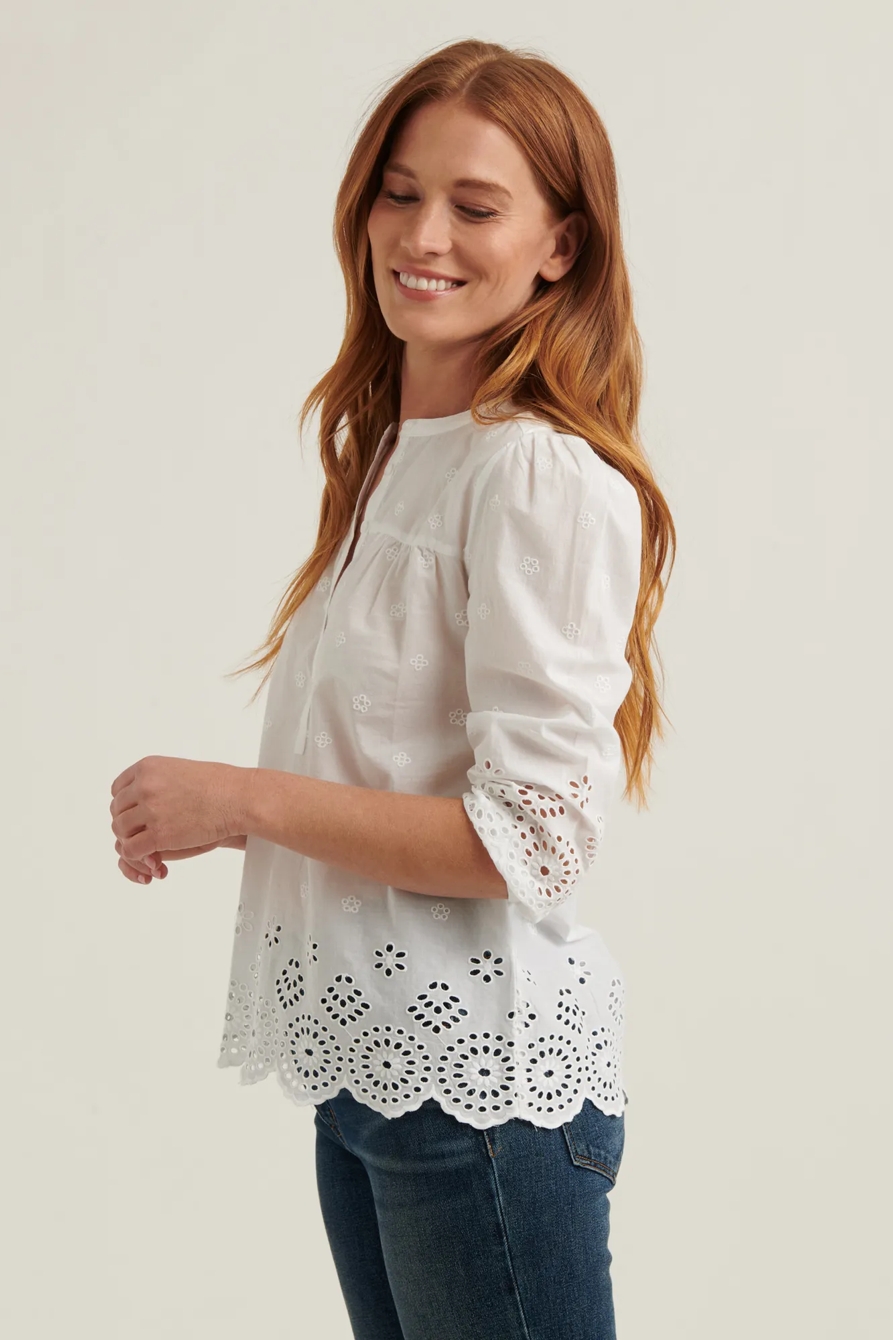 REBECCA EYELET POPOVER TOP, image 3