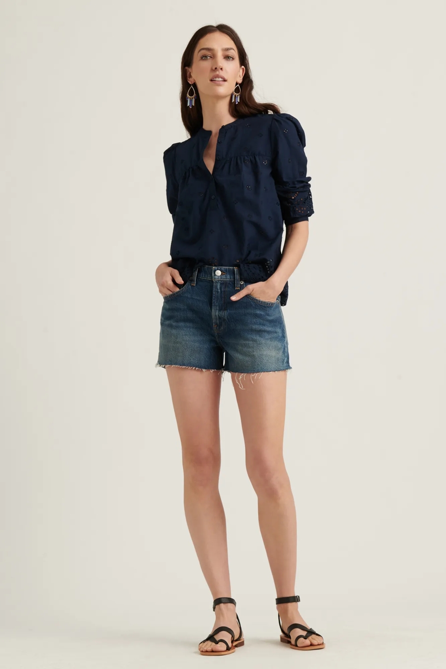 REBECCA EYELET POPOVER TOP, image 2