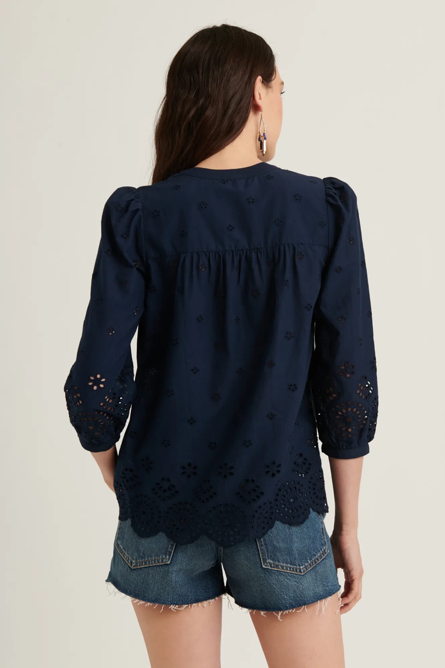 REBECCA EYELET POPOVER TOP, image 4