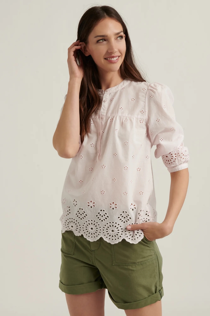 REBECCA EYELET POPOVER TOP, image 4