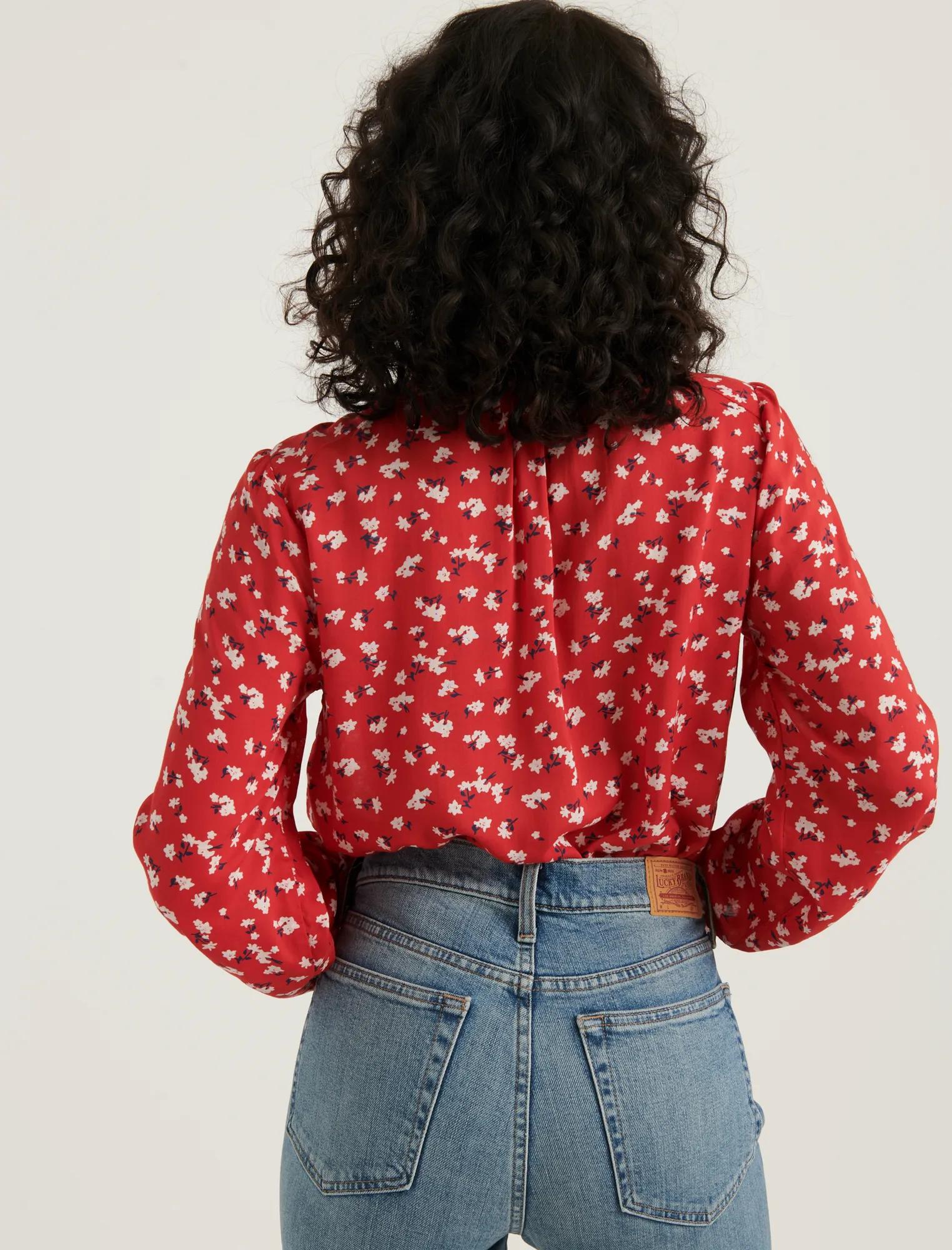 AVA TIE NECK BLOUSE, image 3