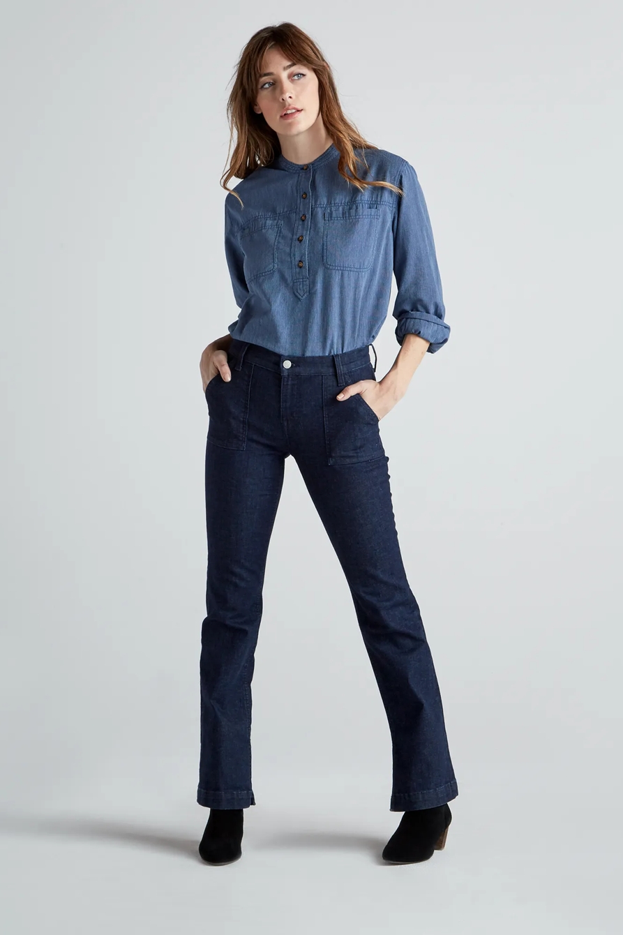EDIE STRIPE POPOVER TOP, image 2