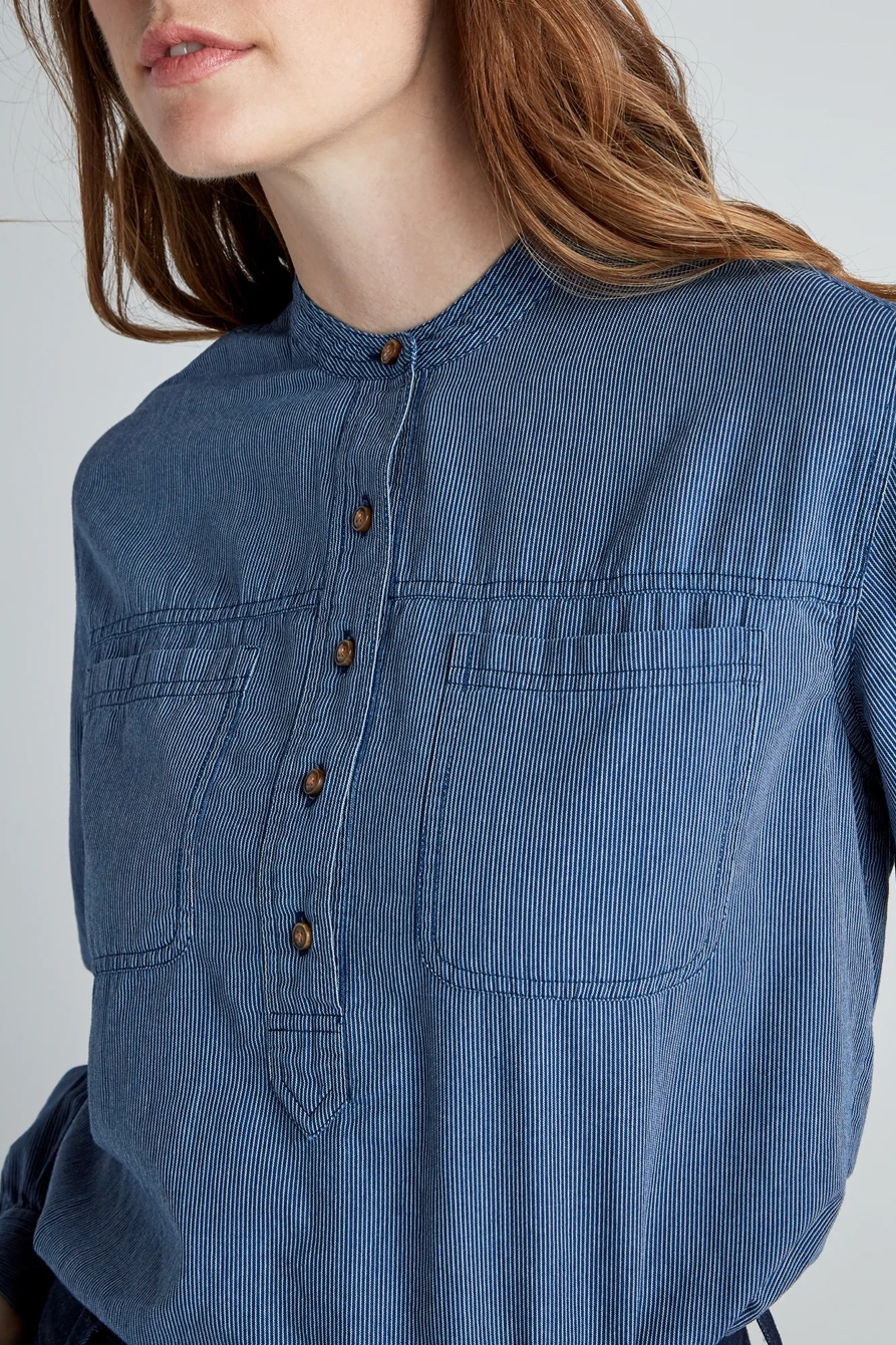EDIE STRIPE POPOVER TOP, image 6