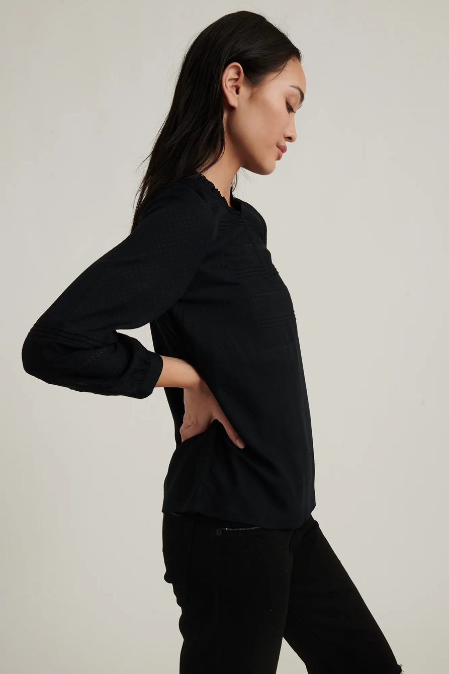 KOURTNEY PINTUCK BLOUSE TOP, image 3