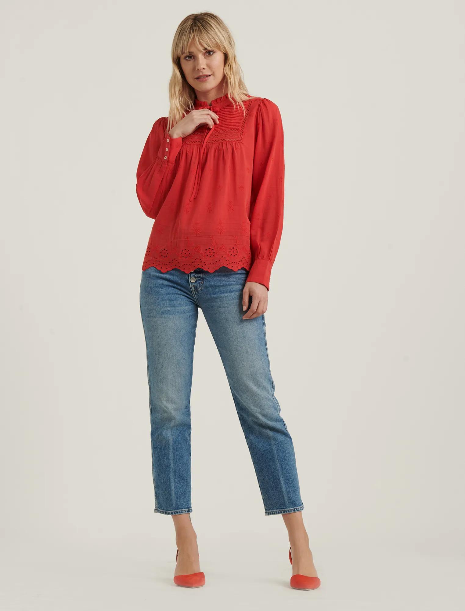 CORA EMBROIDERED BLOUSE TOP, image 2