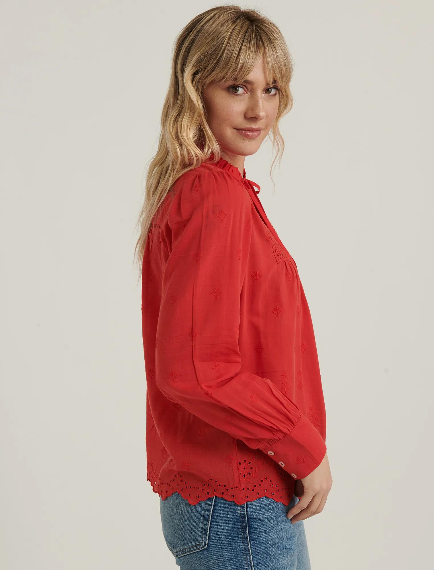 CORA EMBROIDERED BLOUSE TOP, image 3
