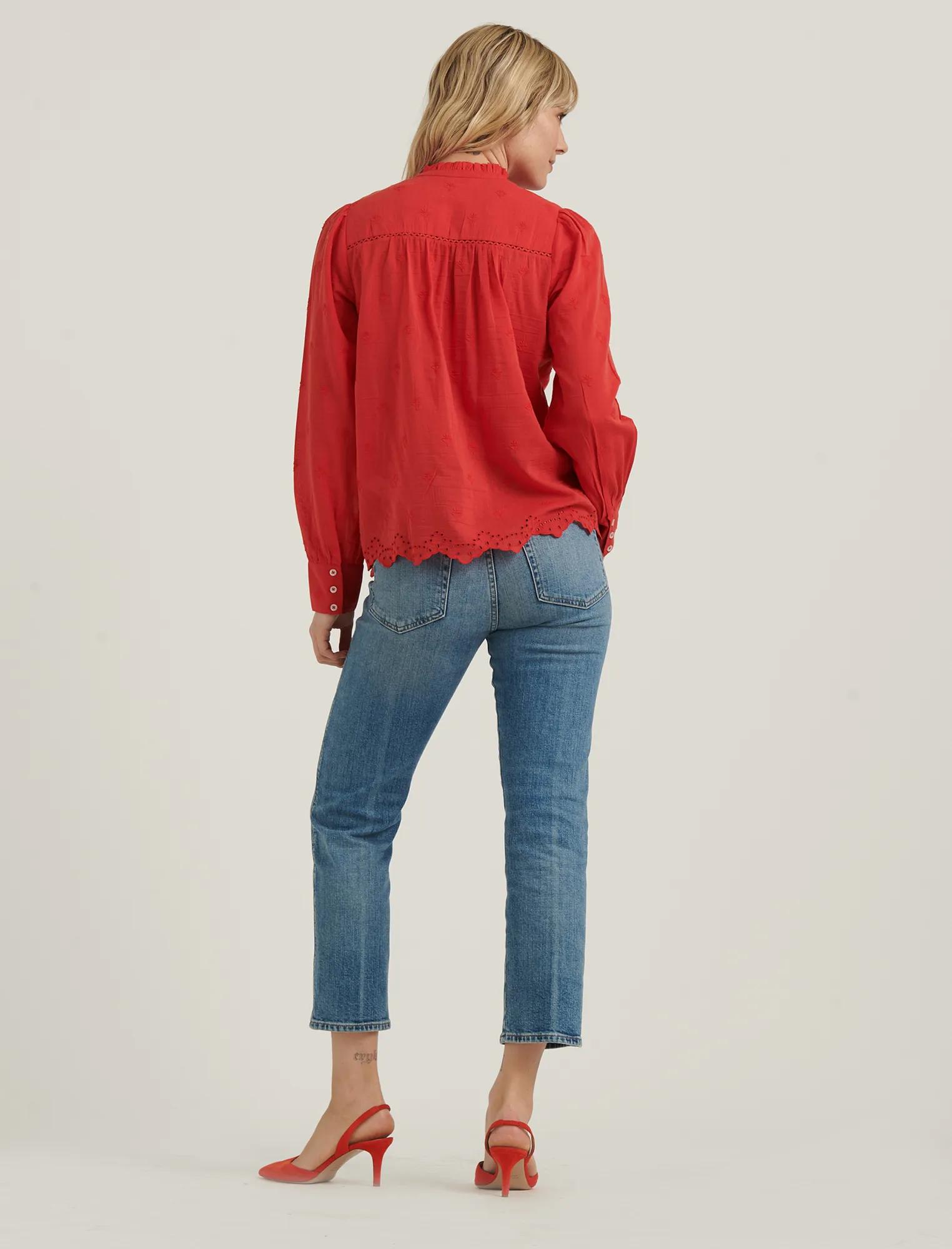 CORA EMBROIDERED BLOUSE TOP, image 4